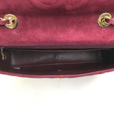 Chanel CC Mark Bag Double Chain Shoulder Bag Bordeaux GoldHardware