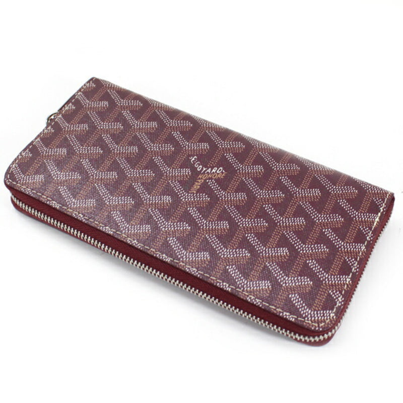 Goyard Long Wallet Round Zip Around Matignon GM APMZIP Herringbone Men's Canvas Leather Bordeaux GOYARD TK2262