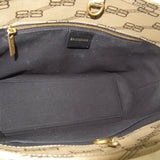 BALENCIAGA 2wayShoulder Bag Beige Dark brown PVC coated canvas