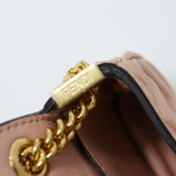 FENDI Bag Shoulder 2WAY Pink Gold Mini Flap FF Pattern Embossed Leather Nano Bucket Chain Elegant Feminine