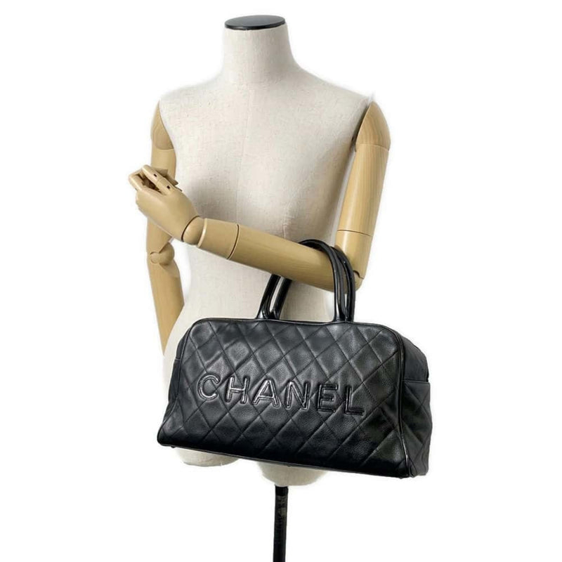 Chanel handbag, Matelasse, Caviar skin, A15685, CHANEL bag, Boston black, Matelasse Chanel, women's,