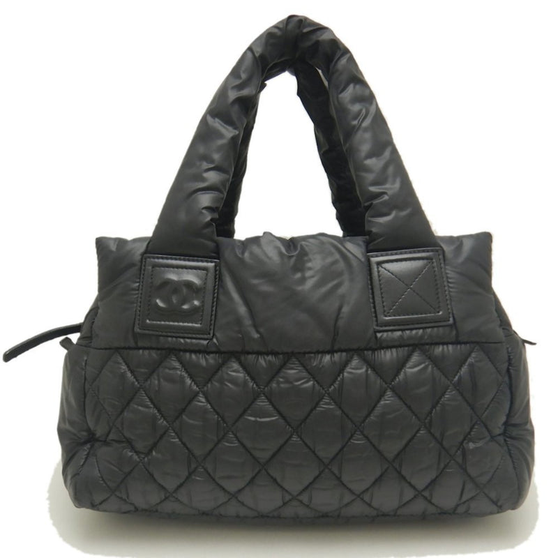 CHANEL Coco Cocoon 8619 Tote Bag Nylon Black 252133