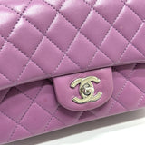 Chanel CC Mark chain bag Shoulder Bag purple SilverHardware