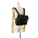 CHANEL Coco Cocoon Mark Backpack 7094 Black Lambskin Women's