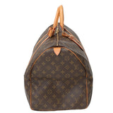 Louis Vuitton Boston Bag Monogram Keepall 55 Canvas M41424 Brown LV