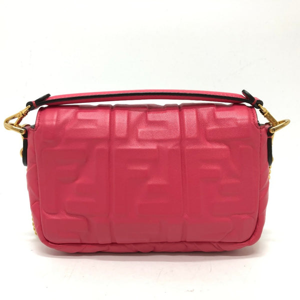 Fendi 8BS017 FF Chain 2WAY bag Shoulder Bag pink GoldHardware