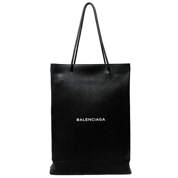 Balenciaga Bag M Black North South 482545 Leather BALENCIAGA Tote Vertical PC