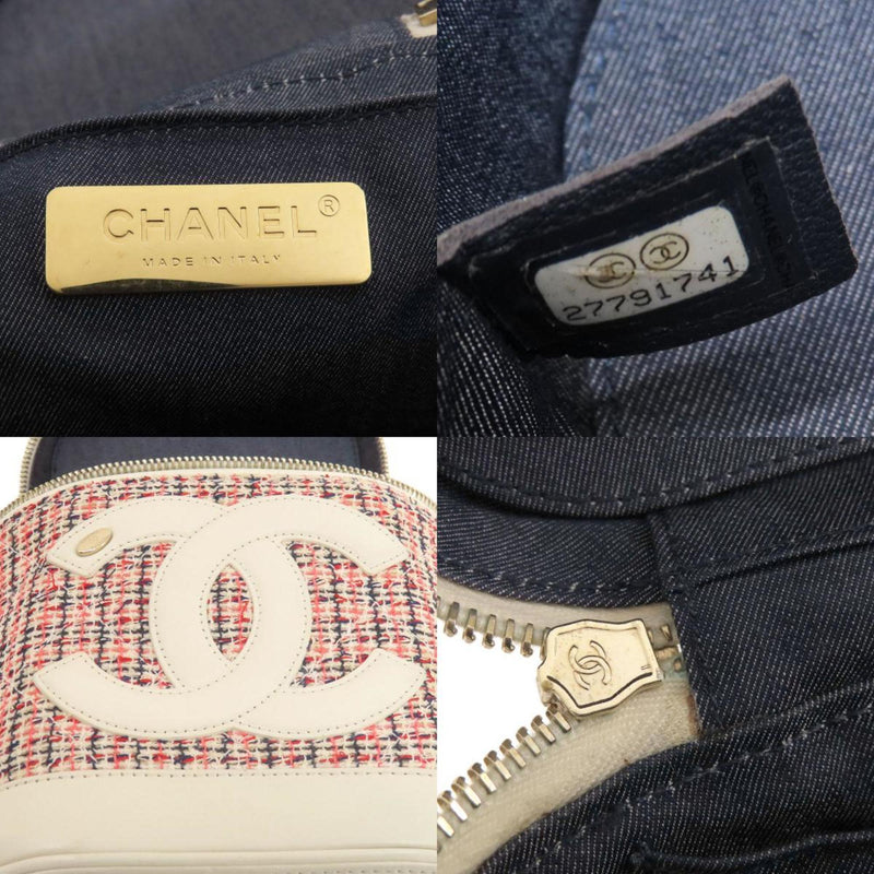 CHANEL Vanity Shoulder Bag Tweed Women's