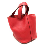 Hermes Bag Tote Bag Hand Bag RedBased SilverHardware