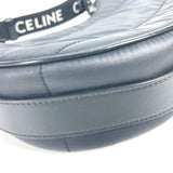 CELINE 196972 logo Shoulder Shoulder Bag Black White