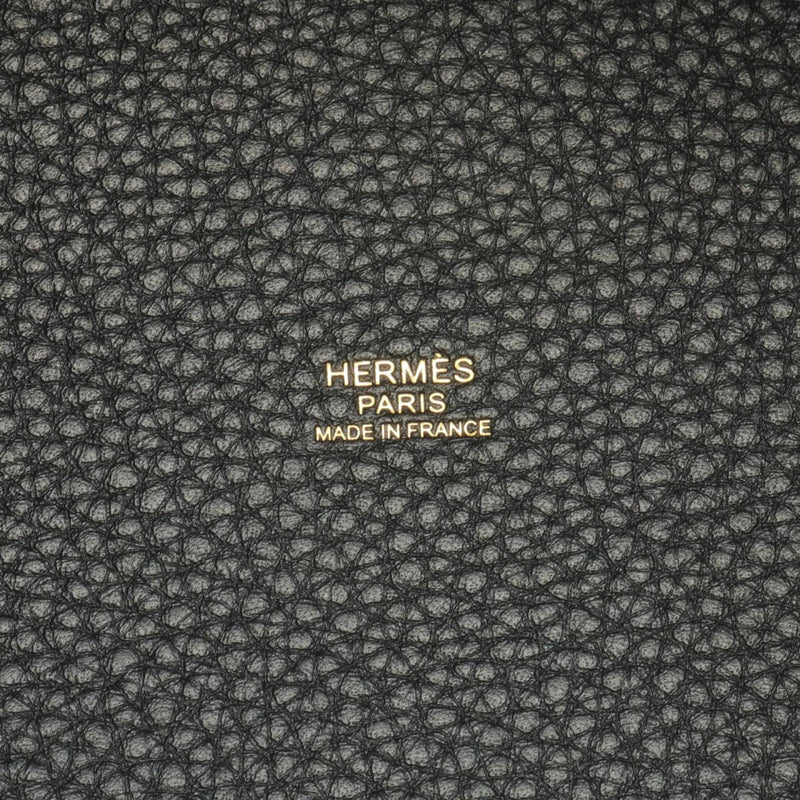 Hermes HERMES Picotin Lock MM Handbag Bag Taurillon Clemence Women's Black