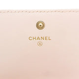 CHANEL Coco Mark Long Wallet Leather/Tweed Women's