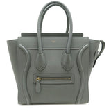 Celine Luggage Micro Shopper Women's Handbag 189793 Leather Grey DH83130