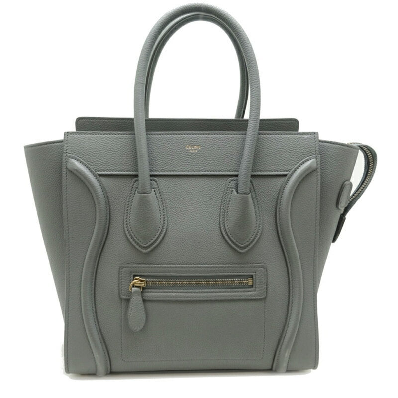 Celine Luggage Micro Shopper Women's Handbag 189793 Leather Grey DH83130