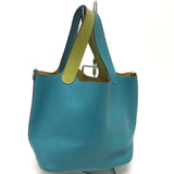 Hermes Handbag Bag Tote Bag Hand Bag Turquoise x Anise Green Green x blue SilverHardware