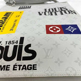 Louis Vuitton 2way Vertical Grey Monogram White M44627 f-20244 Tote Bag Canvas Leather UB1149 LOUIS VUITTON Shoulder Print A4