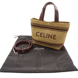 CELINE Women's Bags Handbags Shoulder 2way Straw Brown Basket