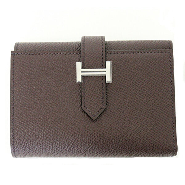 Hermes Bearn combination Verso tri-fold wallet H buckle U stamp brown x blue