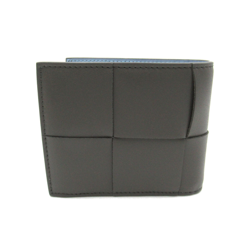 BOTTEGA VENETA Two fold wallet Gray Blue Light Graphite/Ice Calfskin (cowhide) 749455VBWD51410