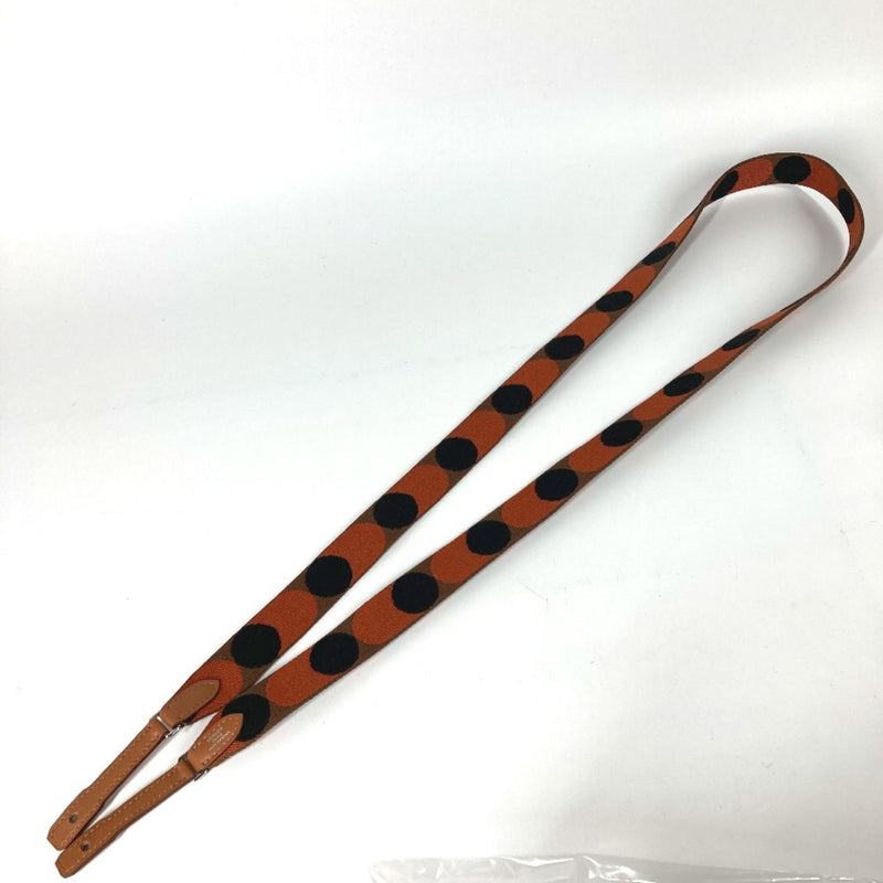 Hermes Togo exclusive Shoulder strap Orange Black