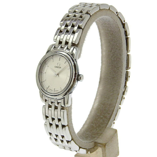 OMEGA De Ville Watch 4570.31 Stainless Steel Quartz Analog Display Silver Dial Ladies