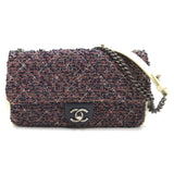 CHANEL Matelasse ChainShoulder Mulch color leather tweed