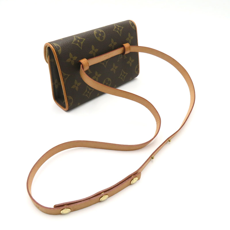 LOUIS VUITTON Florentine Pochette Waist Bag Body Bag Brown Monogram PVC coated canvas M51855