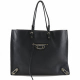 Balenciaga Paper Tote 387480 Leather Black Unisex Bag