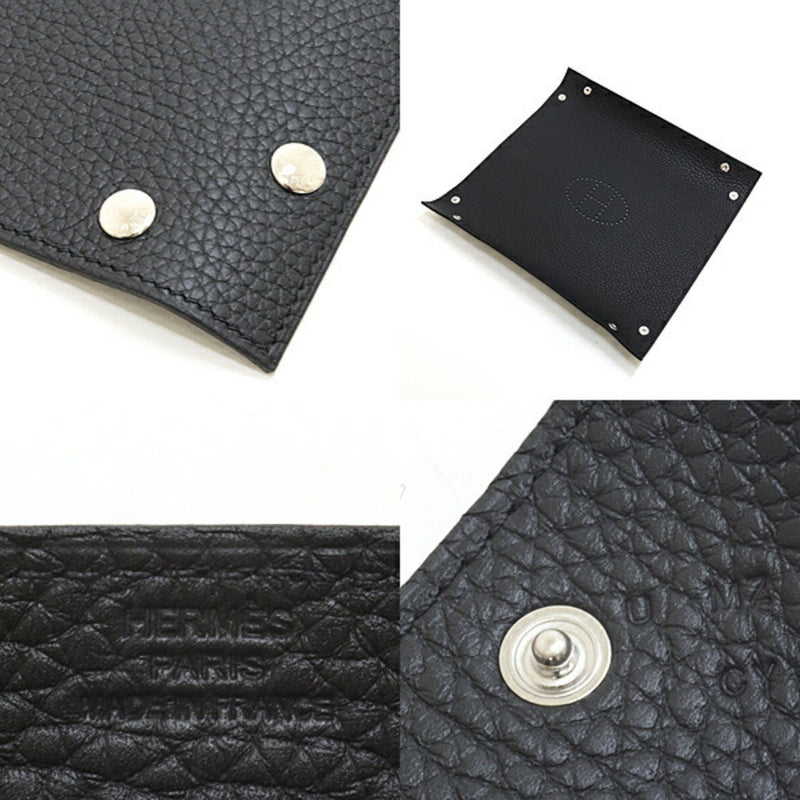 HERMES Vido Posh Tray Taurillon Black U engraved ()