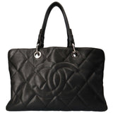 Chanel CHANEL matelasse handbag caviar skin black ladies