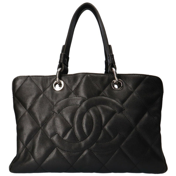 Chanel CHANEL matelasse handbag caviar skin black ladies