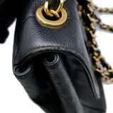 Chanel Chain Shoulder Bag Mademoiselle Coco Mark Caviar Skin CHANEL Black