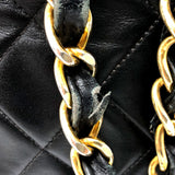 Chanel Double Chain 2WAY bag bag Shoulder Bag Black GoldHardware