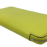 HERMES Hermes Azap Long Silk In Epson Souffle Yellow Q Stamp 2013 Wallet Accessory Ladies Men