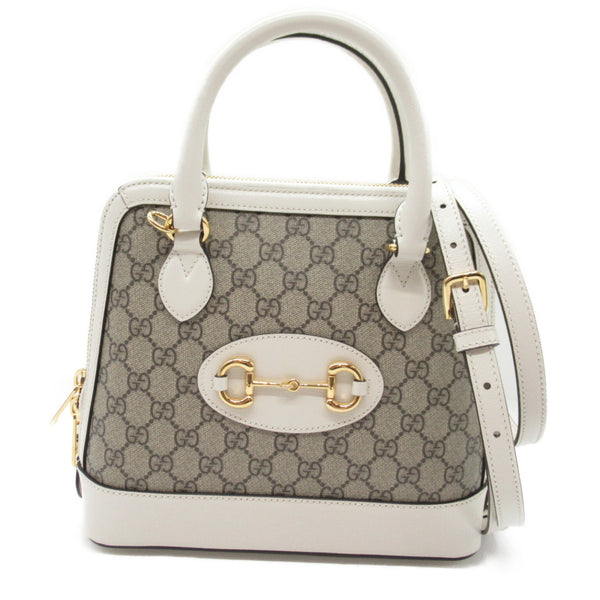 GUCCI 2way shoulder bag Bag Leather Coated canvas Women's Beige White 621220