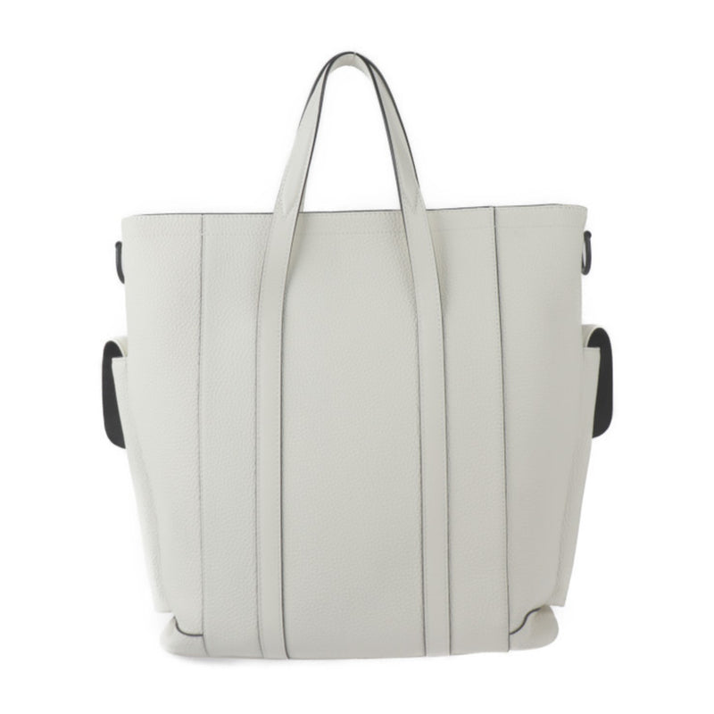 LOUIS VUITTON Louis Vuitton Christopher Tote Bag M58477 Taurillon Leather Blanc White Matte Black Hardware Shoulder