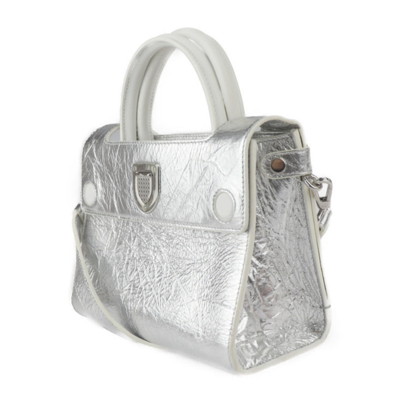 Christian Dior ever mini handbag M7003 PNSS leather silver white 2WAY shoulder bag