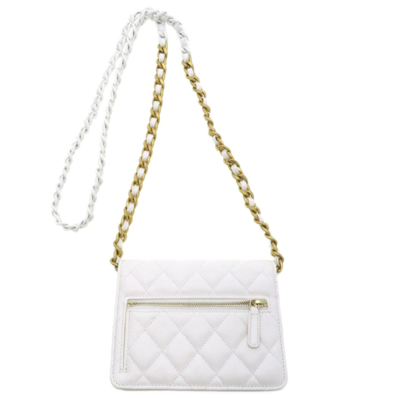 Chanel Chain Wallet Coco Mark Matelasse Shoulder Bag Lambskin Women's CHANEL