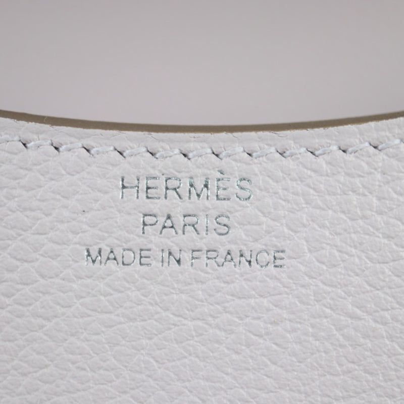 HERMES Constance Pouch Evercolor Mauve Pale Compact Wallet with Coin B Engraved