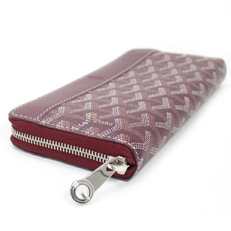 Goyard Long Wallet Round Zip Around Matignon GM APMZIP Herringbone Men's Canvas Leather Bordeaux GOYARD TK2262