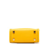 FENDI Sunshine Shopper Small Handbag Shoulder Bag 8BS051 Yellow Leather Women's