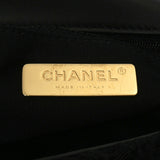 CHANEL Chanel 19 Chain Shoulder Black Women's Cotton Bag