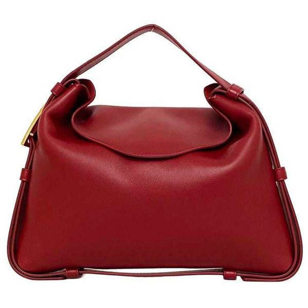 Bottega Veneta handbag cradle Bordeaux gold 680058 lambskin leather BOTTEGA VENETA side triangle flap