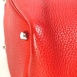 Hermes Bicolor Tote Bag Hand Bag Rouge Tomato Rose Eglantine Red