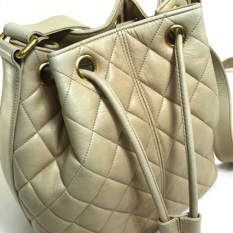 Chanel Cocoball Matelasse Crossbody Shoulder Bag Beige