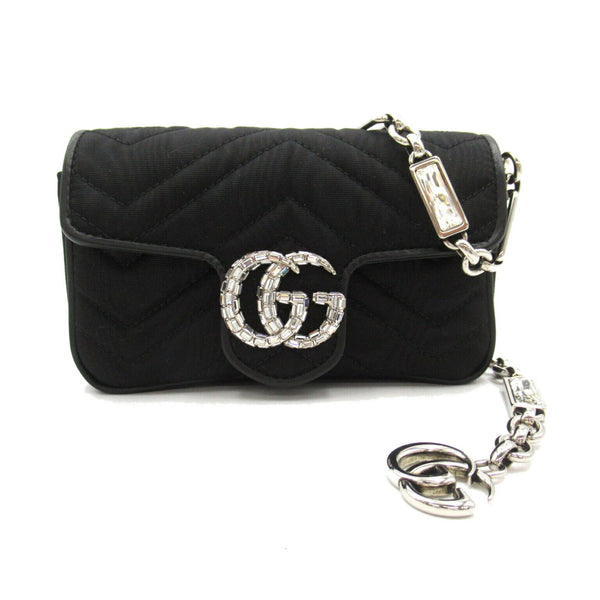 Gucci GG Marmont Waist Bag 2-way Shoulder Nylon Women's Black 746608FAB7Y1155