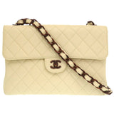 Chanel Plastic Chain Caviar Skin Beige No.6 Coco Mark Shoulder Bag 1927 CHANEL