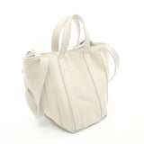 BALENCIAGA Everyday XS North South Handbag Bag Canvas Leather Women's White