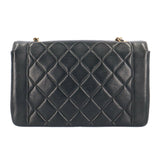 CHANEL Diana Chain Shoulder Bag Leather Black Women's