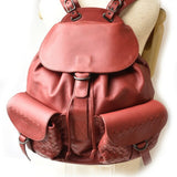 Bottega Veneta Backpack Rucksack Men and Women BOTTEGA VENETA Intrecciato Leather Dark Red 155095